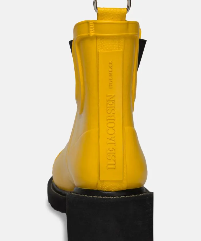 Short Rubber Boots With High Heel 8211 Cyber Yellow Rainboots Ilse Jacobsen Rainboots Short
