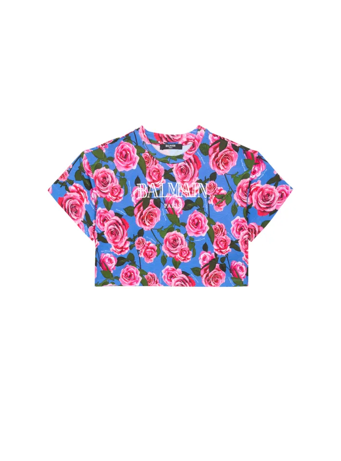 Shortsleeved Vintage Tshirt Multicolor Kids Balmain