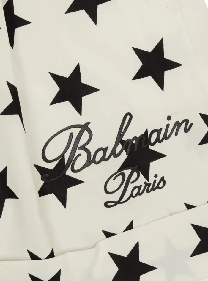 Signature Stars Shorts White Kids Balmain