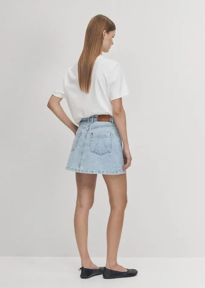 Skirts Women ALOHAS Boston Blue Denim Skirt