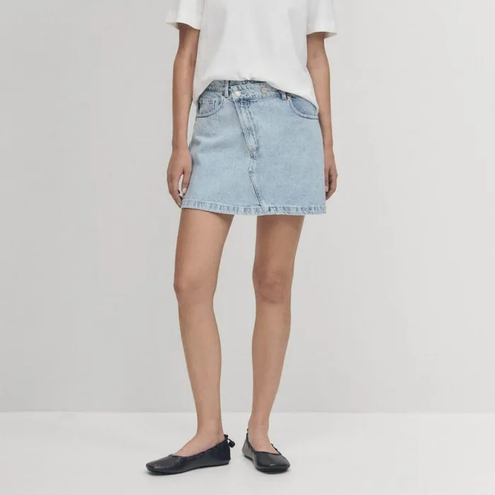 Skirts Women ALOHAS Boston Blue Denim Skirt