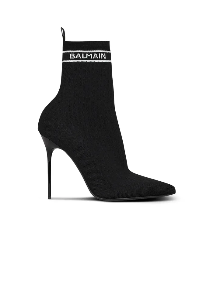 Skye Knit Ankle Boots Black Women Balmain Boots