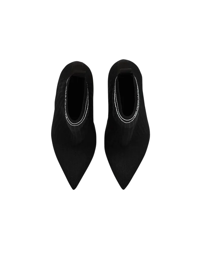 Skye Knit Ankle Boots Black Women Balmain Boots