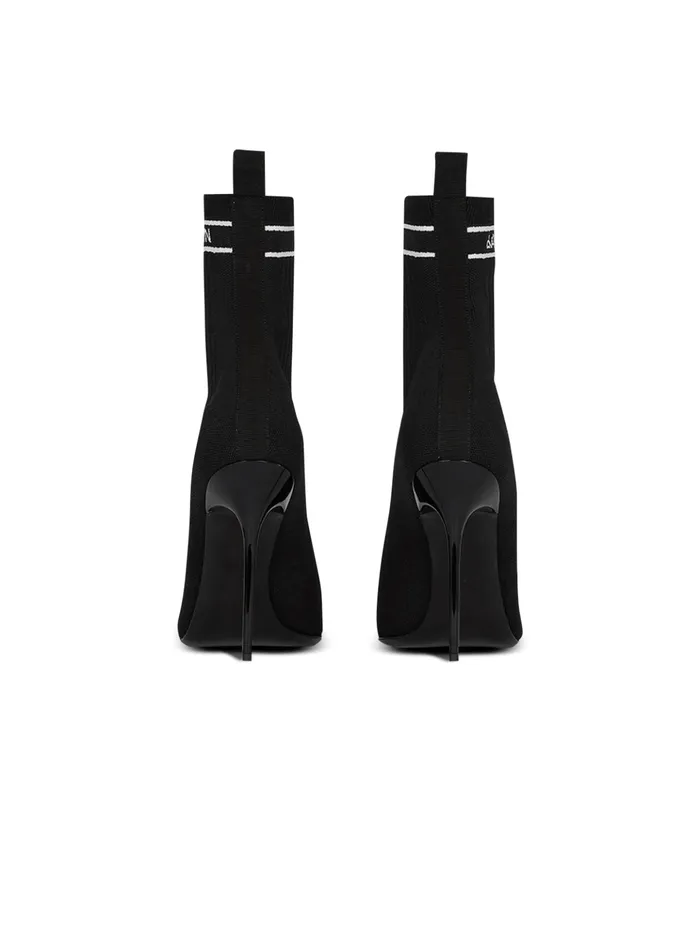 Skye Knit Ankle Boots Black Women Balmain Boots