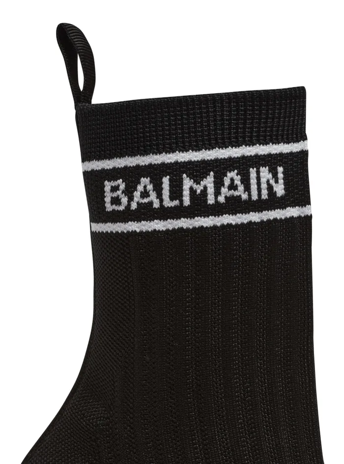 Skye Knit Ankle Boots Black Women Balmain Boots