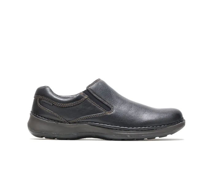 SlipOns Lunar Ii Black Leather Hush Puppies Men