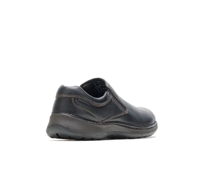 SlipOns Lunar Ii Black Leather Hush Puppies Men SlipOns Lunar Ii Black Leather Hush Puppies Men