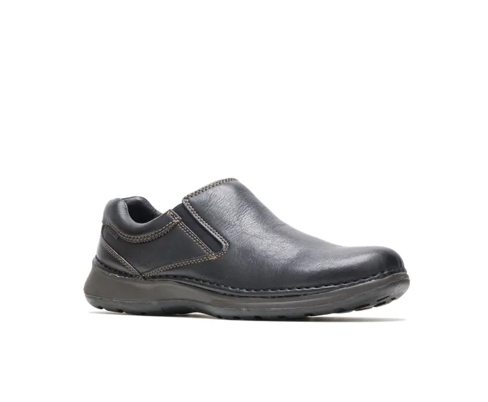 SlipOns Lunar Ii Black Leather Hush Puppies Men SlipOns Lunar Ii Black Leather Hush Puppies Men