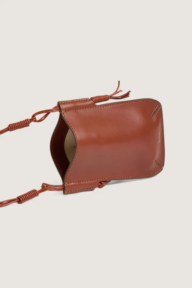 Small Leather Goods Women Soeur AMAURY PHONE HOLDER Mahogany