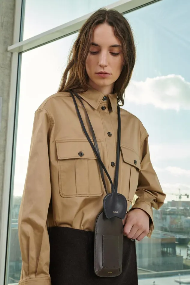 Small Leather Goods Women Soeur WEEKLY KEYRING Charcoal
