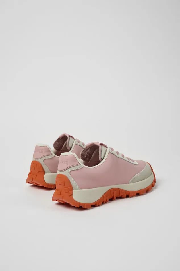 Sneakers Kids Camper Drift Trail Pink And Gray Leather And Nubuck Sneaker
