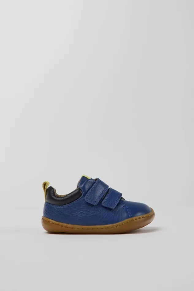 Sneakers Kids Camper Peu Blue Leather Shoes