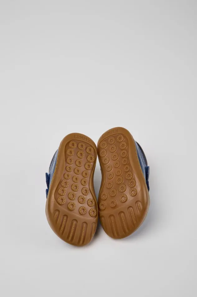 Sneakers Kids Camper Peu Blue Leather Shoes
