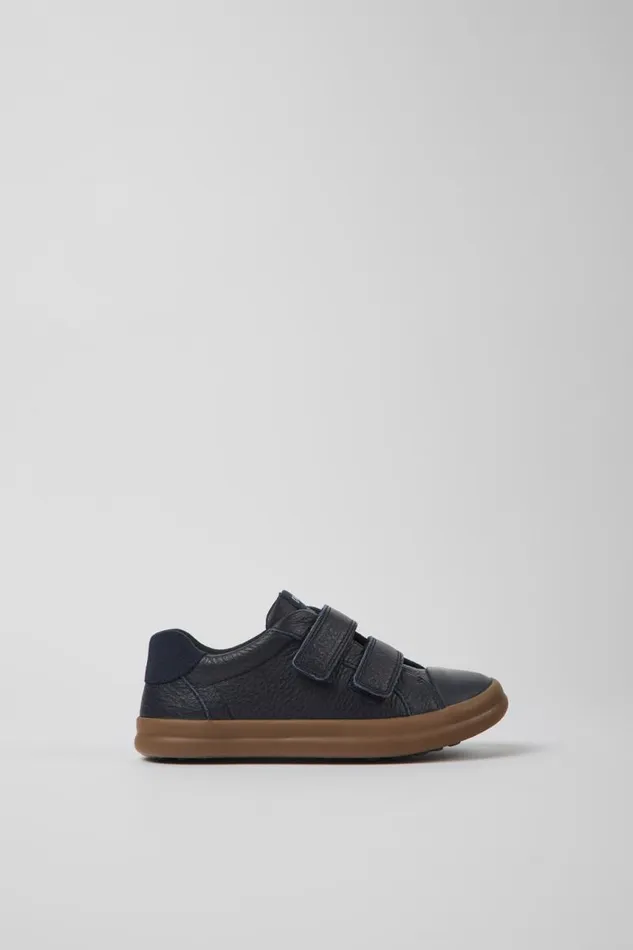 Sneakers Kids Camper Pursuit Blue Leather And Nubuck Sneakers