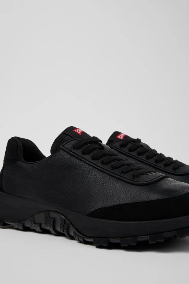 Sneakers Men Camper Drift Trail VIBRAM Black Leather And Nubuck Sneakers