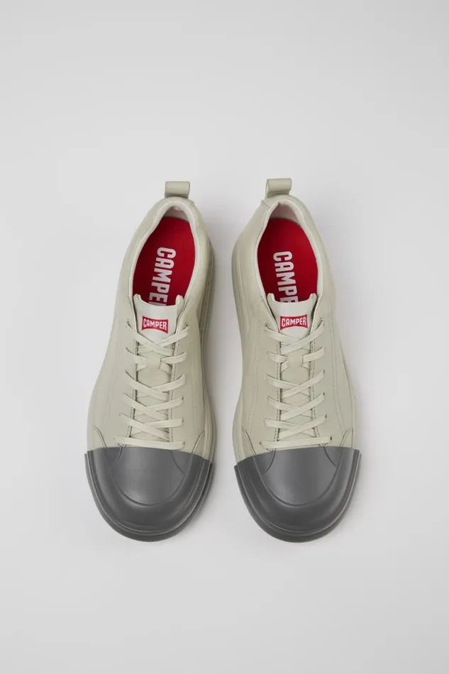 Sneakers Men Camper Junction Runner Gray Leather Sneakers Sneakers Men Camper Junction Runner Gray Leather Sneakers