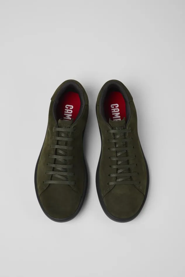 Sneakers Men Camper Pelotas Soller Green Nubuck Sneakers