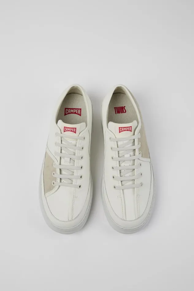 Sneakers Men Camper Twins Multicolored Leather And Nubuck Sneakers