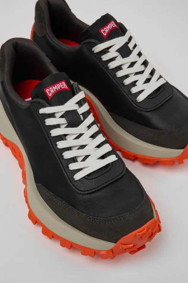 Sneakers Women Camper Drift Trail VIBRAM Black Leather And Nubuck Sneakers