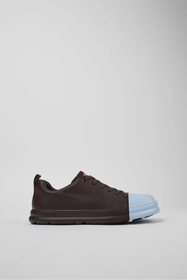 Sneakers Women Camper Junction Runner Burgundy Leather Sneakers