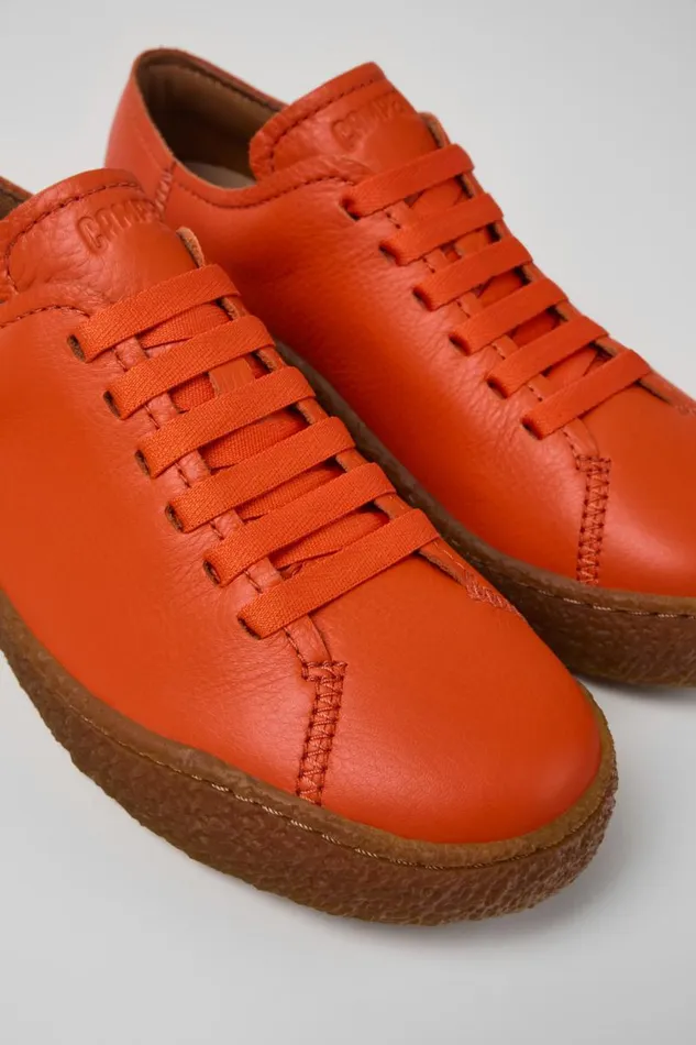Sneakers Women Camper Peu Terreno Orange Leather Sneakers