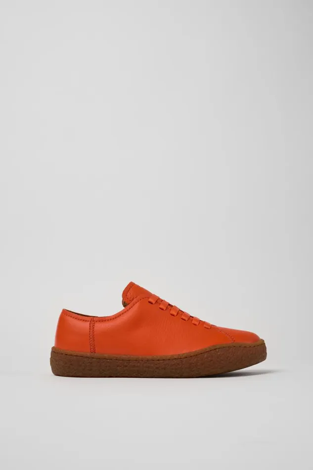 Sneakers Women Camper Peu Terreno Orange Leather Sneakers
