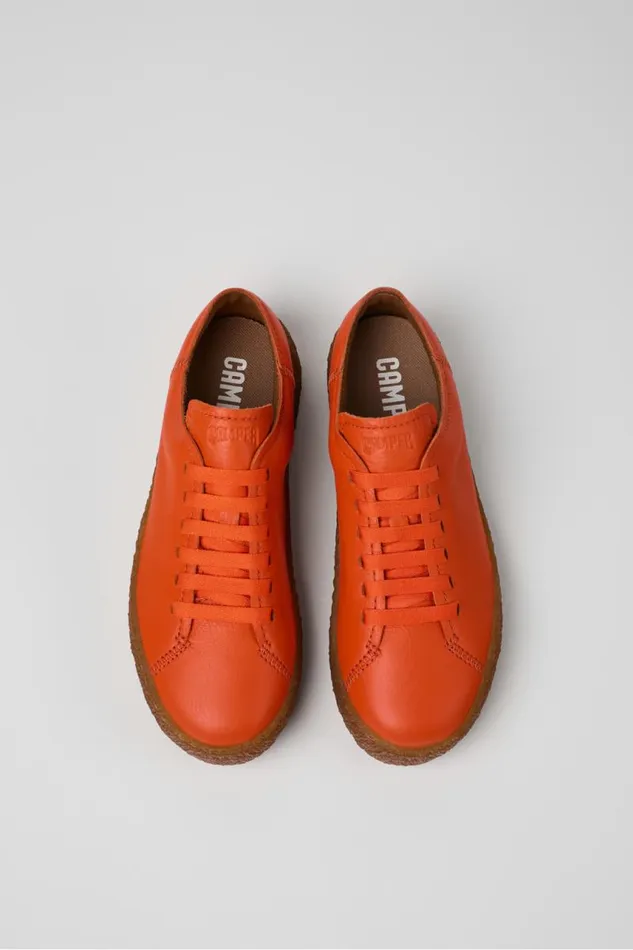 Sneakers Women Camper Peu Terreno Orange Leather Sneakers