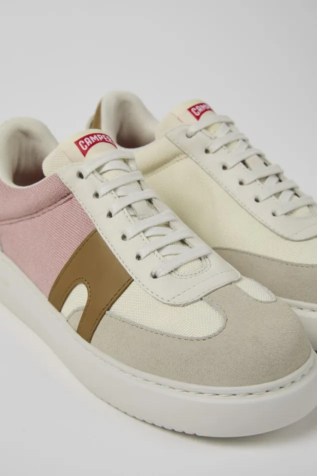 Sneakers Women Camper Runner K21 Multicolored Textile And Nubuck Sneakers