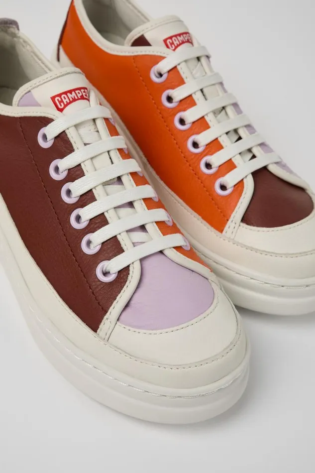 Sneakers Women Camper Twins Multicolored Leather Sneaker