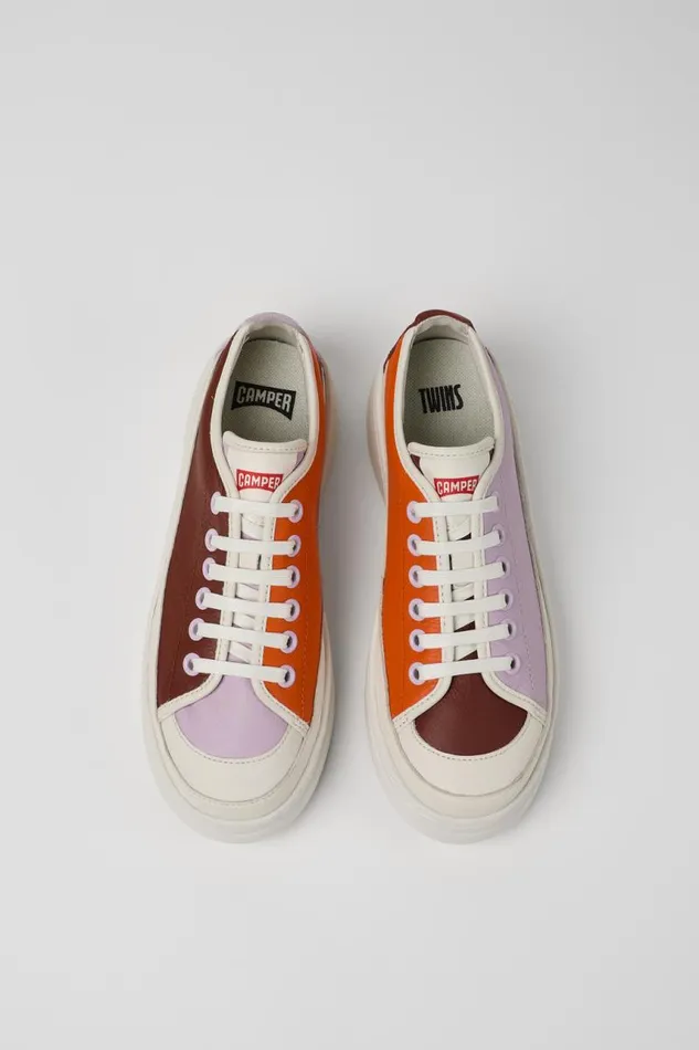 Sneakers Women Camper Twins Multicolored Leather Sneaker