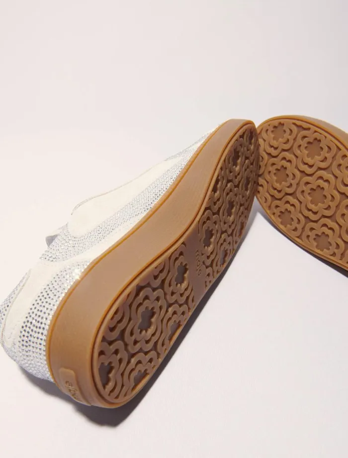 Sneakers Women Maje Casual Rhinestone Trainers Light Grey