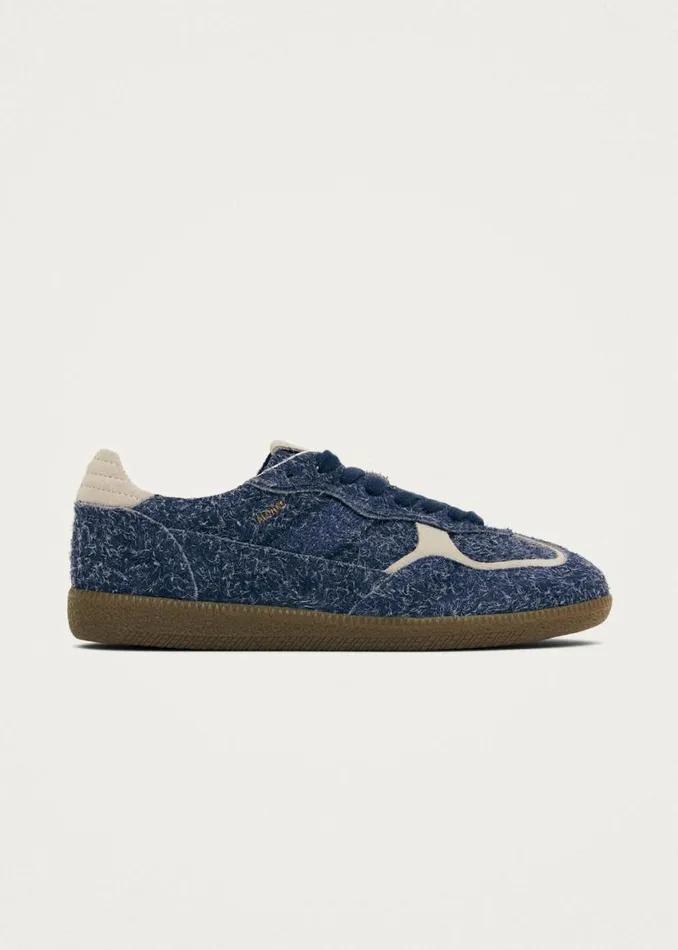 Sneakers WomenMen ALOHAS Tb490 Rife Suede Fuzzy Blue Leather Sneakers