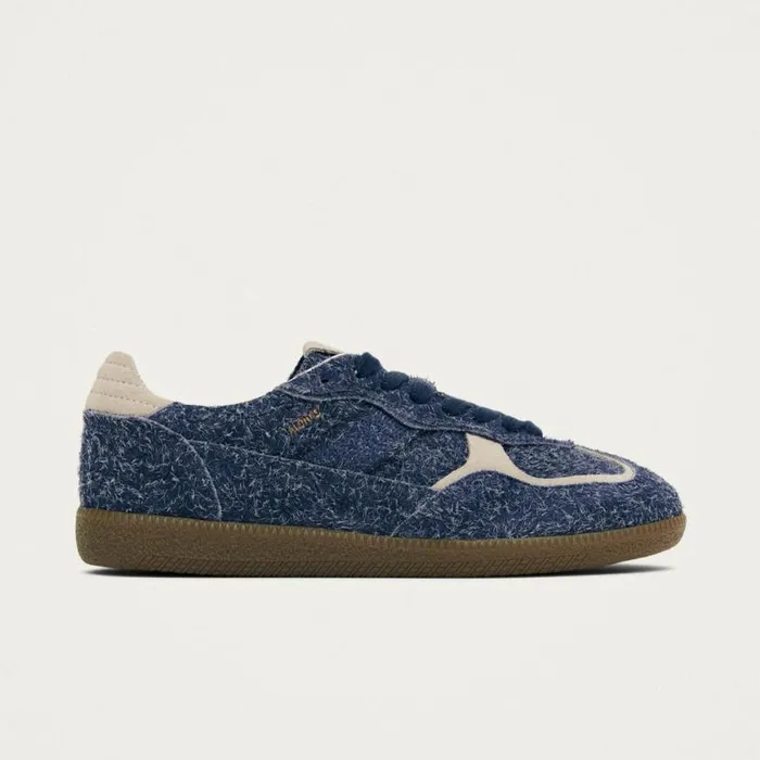 Sneakers WomenMen ALOHAS Tb490 Rife Suede Fuzzy Blue Leather Sneakers