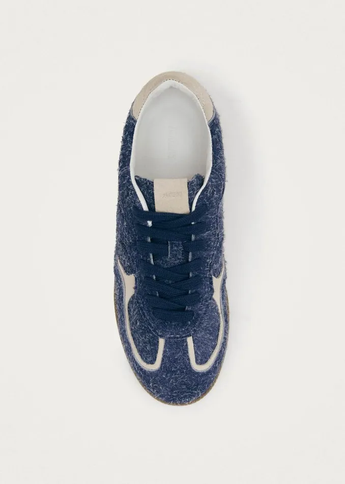 Sneakers WomenMen ALOHAS Tb490 Rife Suede Fuzzy Blue Leather Sneakers