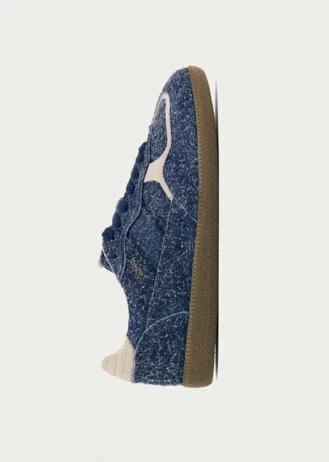 Sneakers WomenMen ALOHAS Tb490 Rife Suede Fuzzy Blue Leather Sneakers
