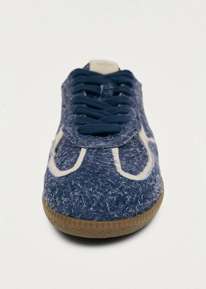 Sneakers WomenMen ALOHAS Tb490 Rife Suede Fuzzy Blue Leather Sneakers