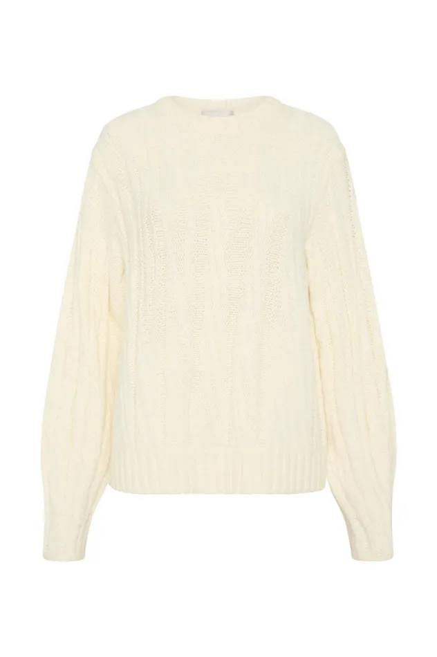 Snowy Knit Jumper Ivory Women Aje Knitwear 038 Jumpers