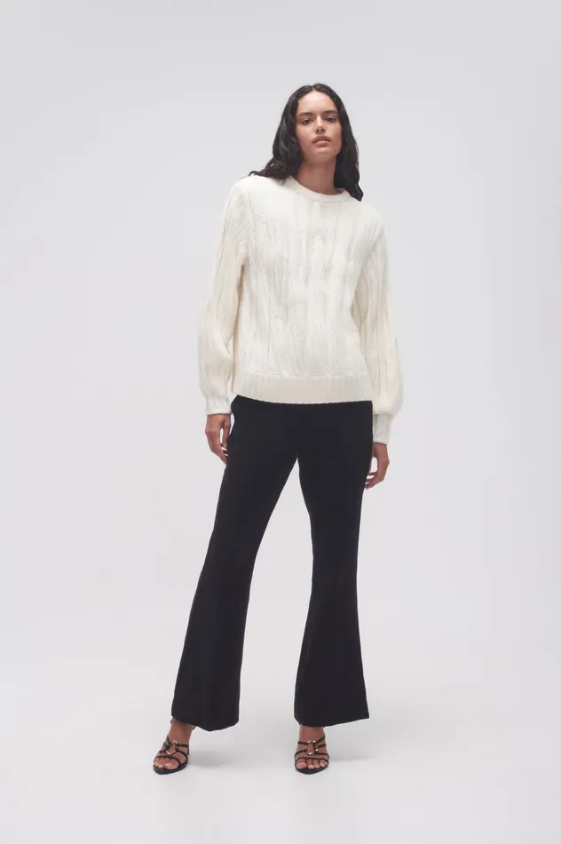 Snowy Knit Jumper Ivory Women Aje Knitwear 038 Jumpers
