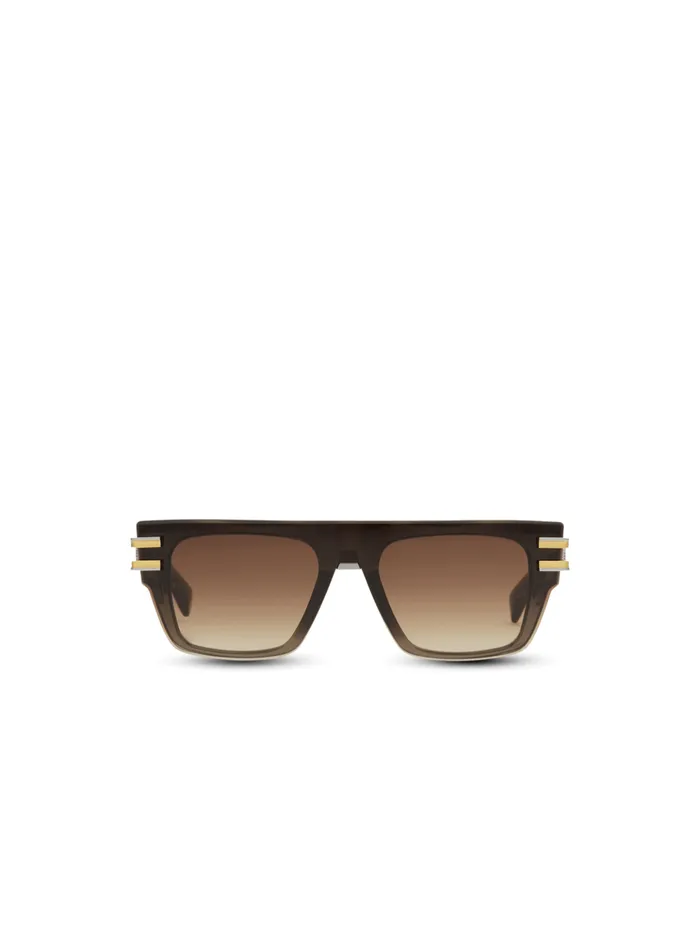 Soldat Sunglasses Brown WomenMen Balmain Eyewear