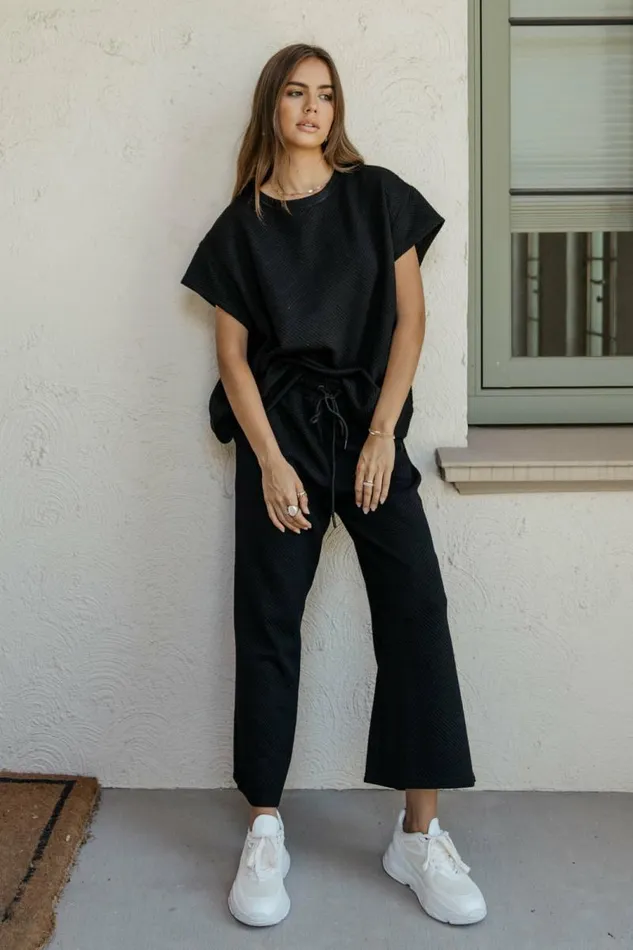 Sonia Top In Black Black Women Bohme Tees and Tanks