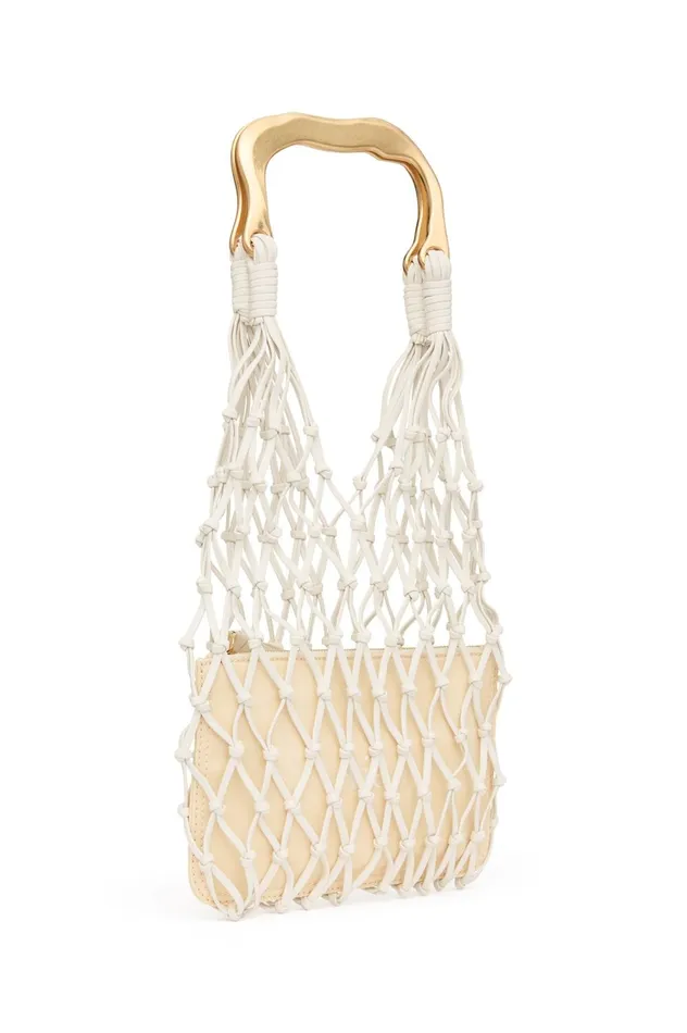 Soula Macrame Tote Ivory Women Aje Handbags 038 Wallets