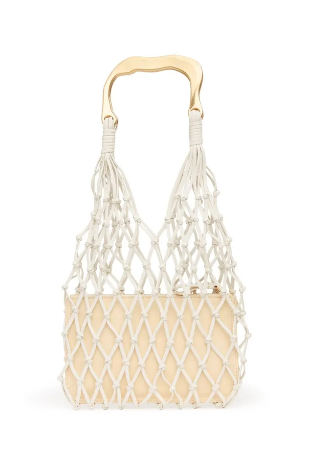 Soula Macrame Tote Ivory Women Aje Handbags 038 Wallets