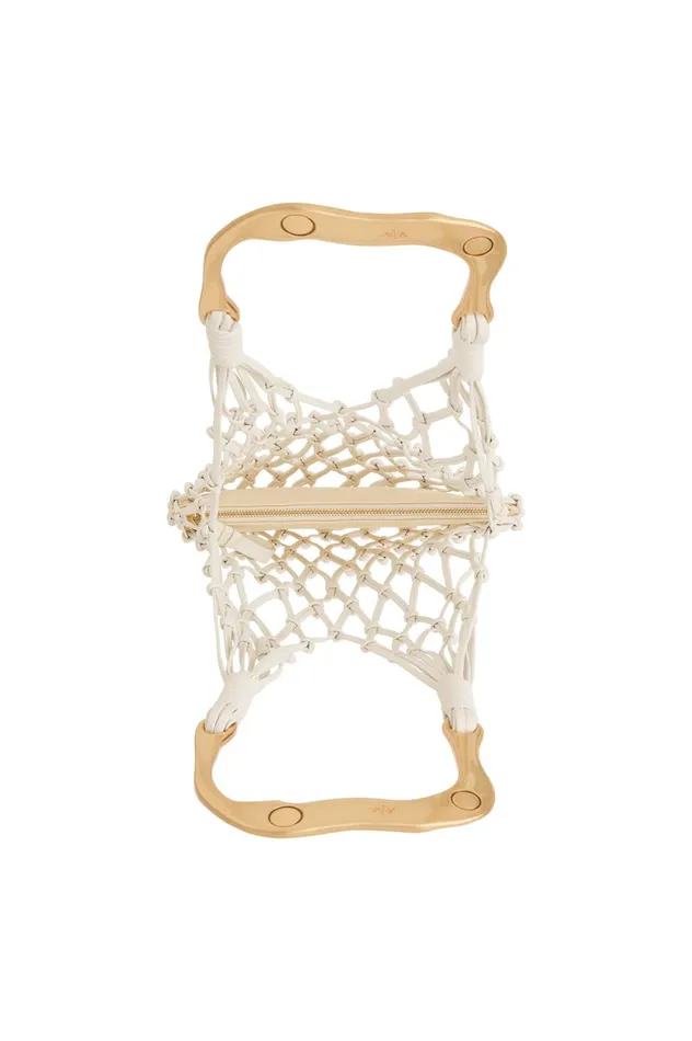 Soula Macrame Tote Ivory Women Aje Handbags 038 Wallets