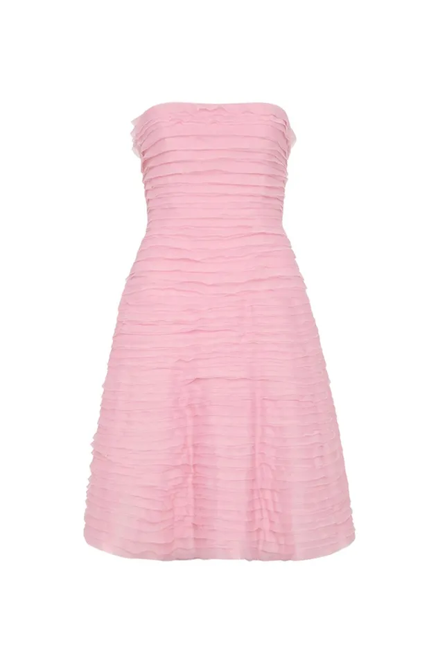 Soundscape Mini Dress Chalk Pink Women Aje Pink Dresses