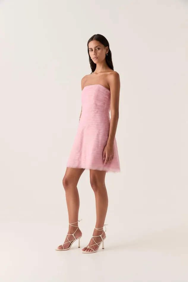 Soundscape Mini Dress Chalk Pink Women Aje Pink Dresses