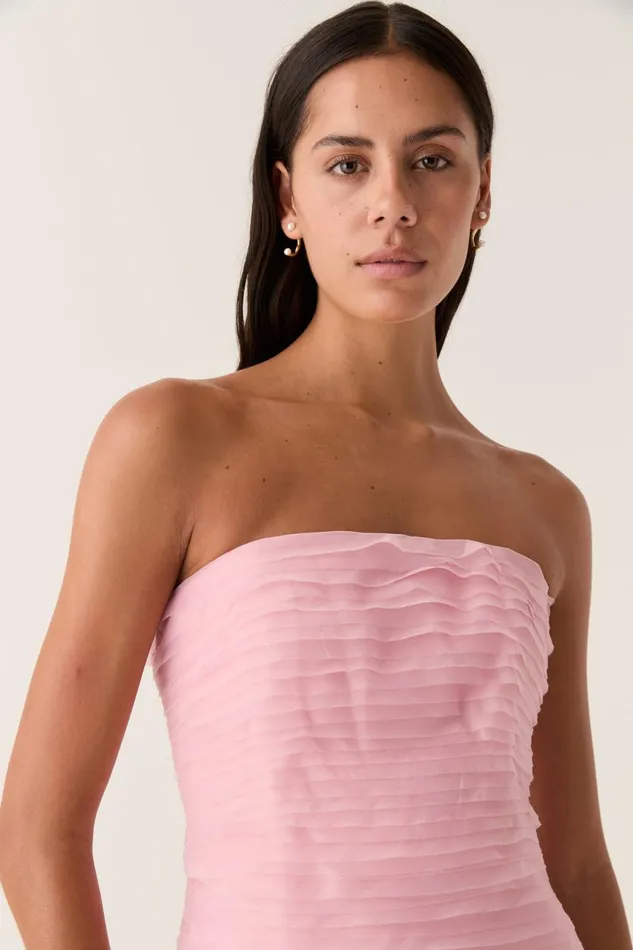 Soundscape Mini Dress Chalk Pink Women Aje Pink Dresses