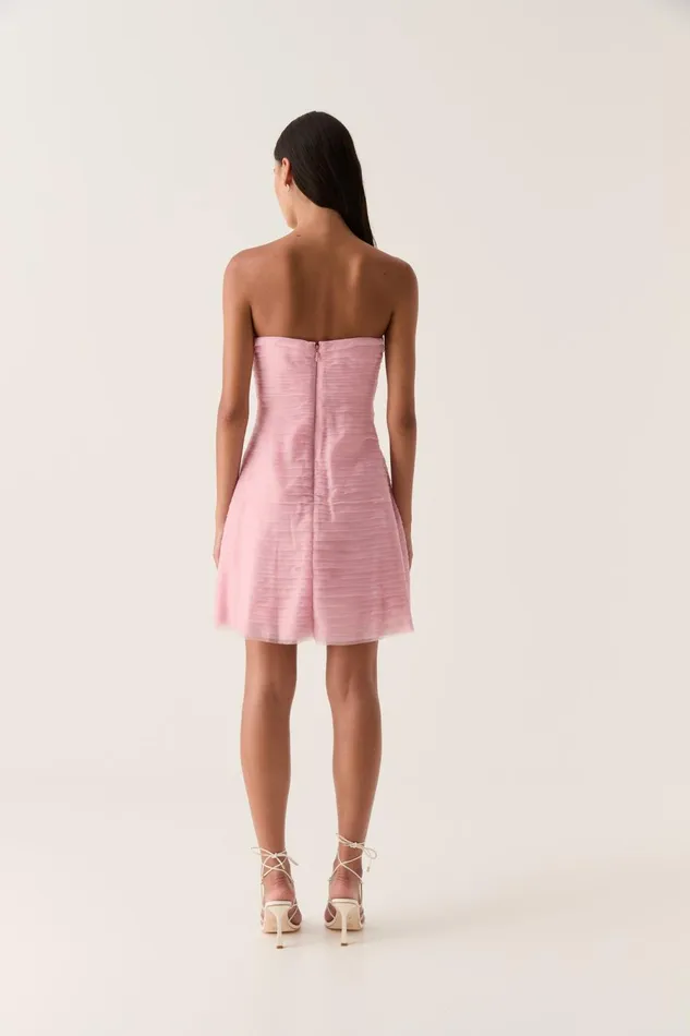 Soundscape Mini Dress Chalk Pink Women Aje Pink Dresses