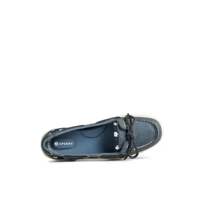 Sperry Angelfish Floral Boat Shoe Navy Women Boat Shoes