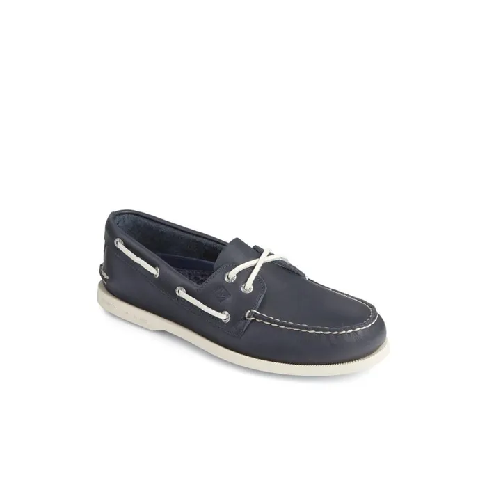 Sperry Authentic Original Leather Boat Shoe Navy Men Boat Shoes