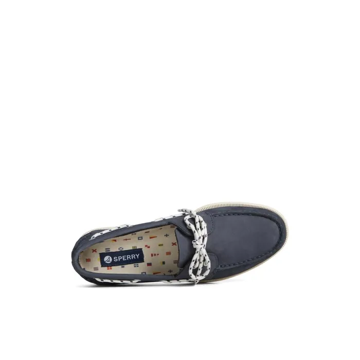 Sperry Authentic Original Nautical Nubuck Boat Shoe Navy Men Boat Shoes